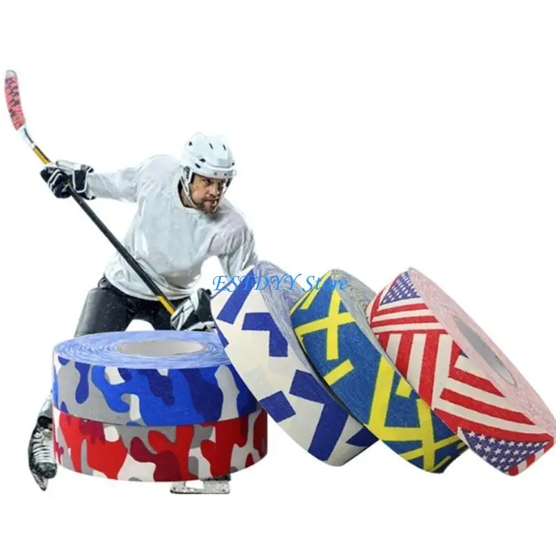 G6DE 1 Roll of 2.5cmx25m Hockey Tape, Sports Ice Hockey Grip Tape Anti-slip Cloth Ice Hockey Tape for Badminton Grips