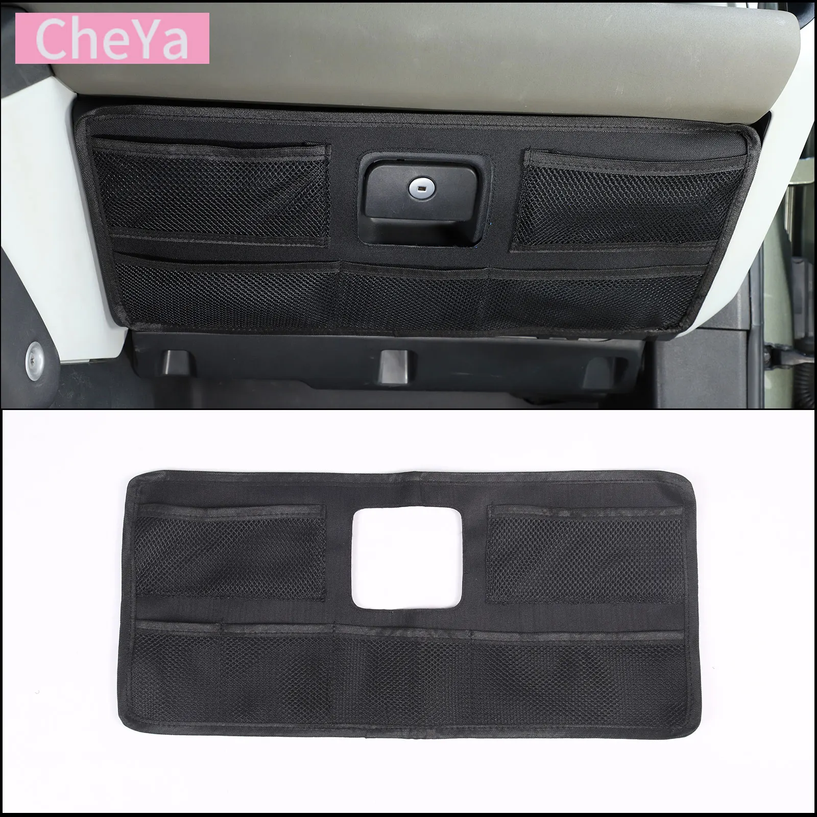 Oxford Cloth Car Dashboard Co-pilot Storage Network for Land Rover Defender 90 110 130 2020-2024 Interior Storage Accessories