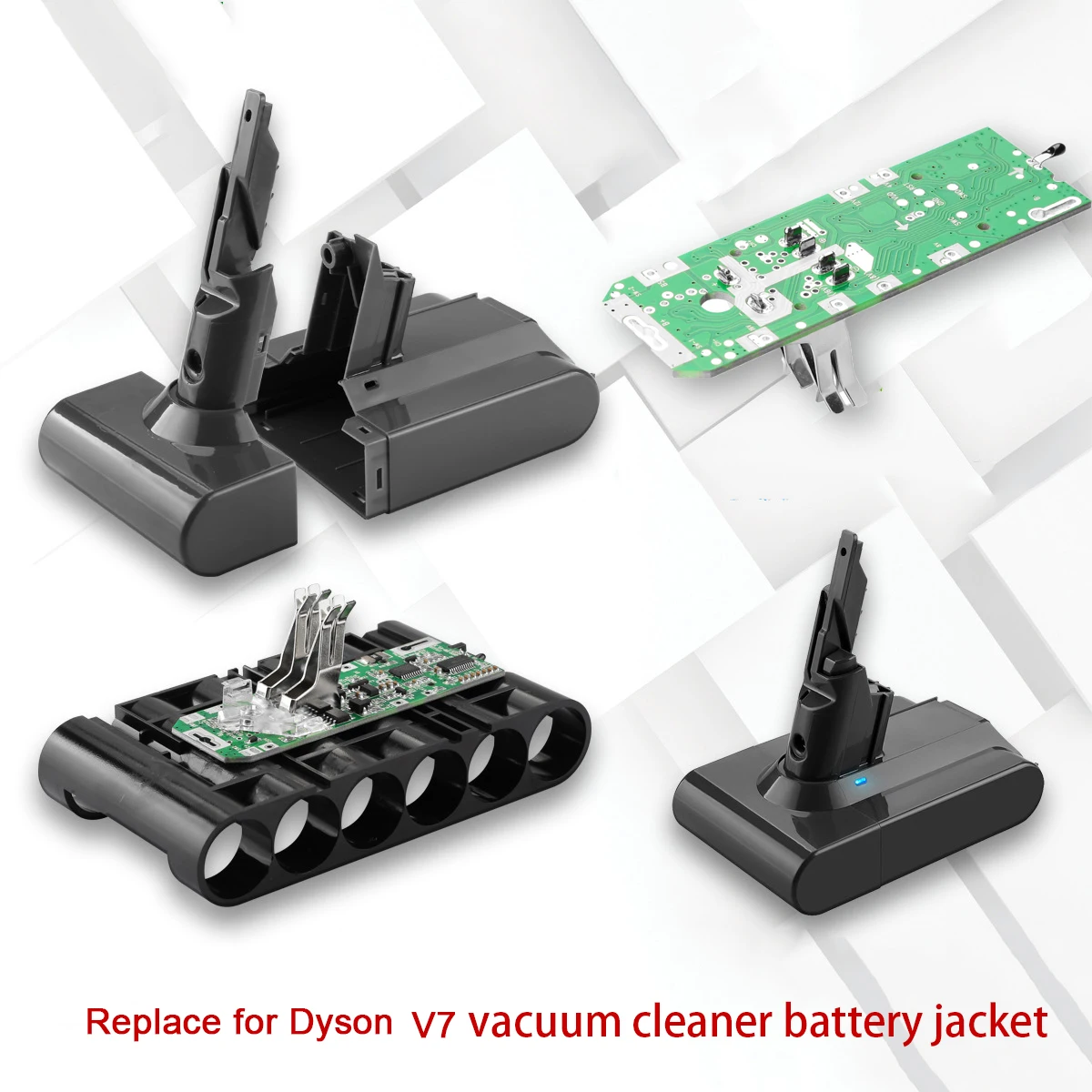 T2 V7 21.6V Vacuum Cleaner Lithium Battery Shell Casing PCB Charging Protection Circuit Board Battery Accessories For Dyson V7