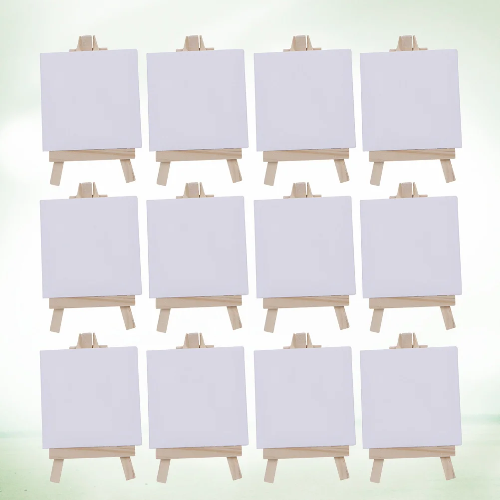 Easel Mini Canvas Painting Setsmall Wooden Display Wood Board Stand Boardspaint Canvases Panelsartist Kit Stretchedoileasels