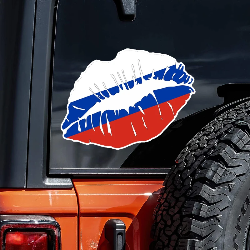 

CK21158# 15x11cm Lips Russia Sticker Flag for Car Bumper Laptop Book Fridge Guitar Motorcycle Helmet ToolBox Door PC Boat