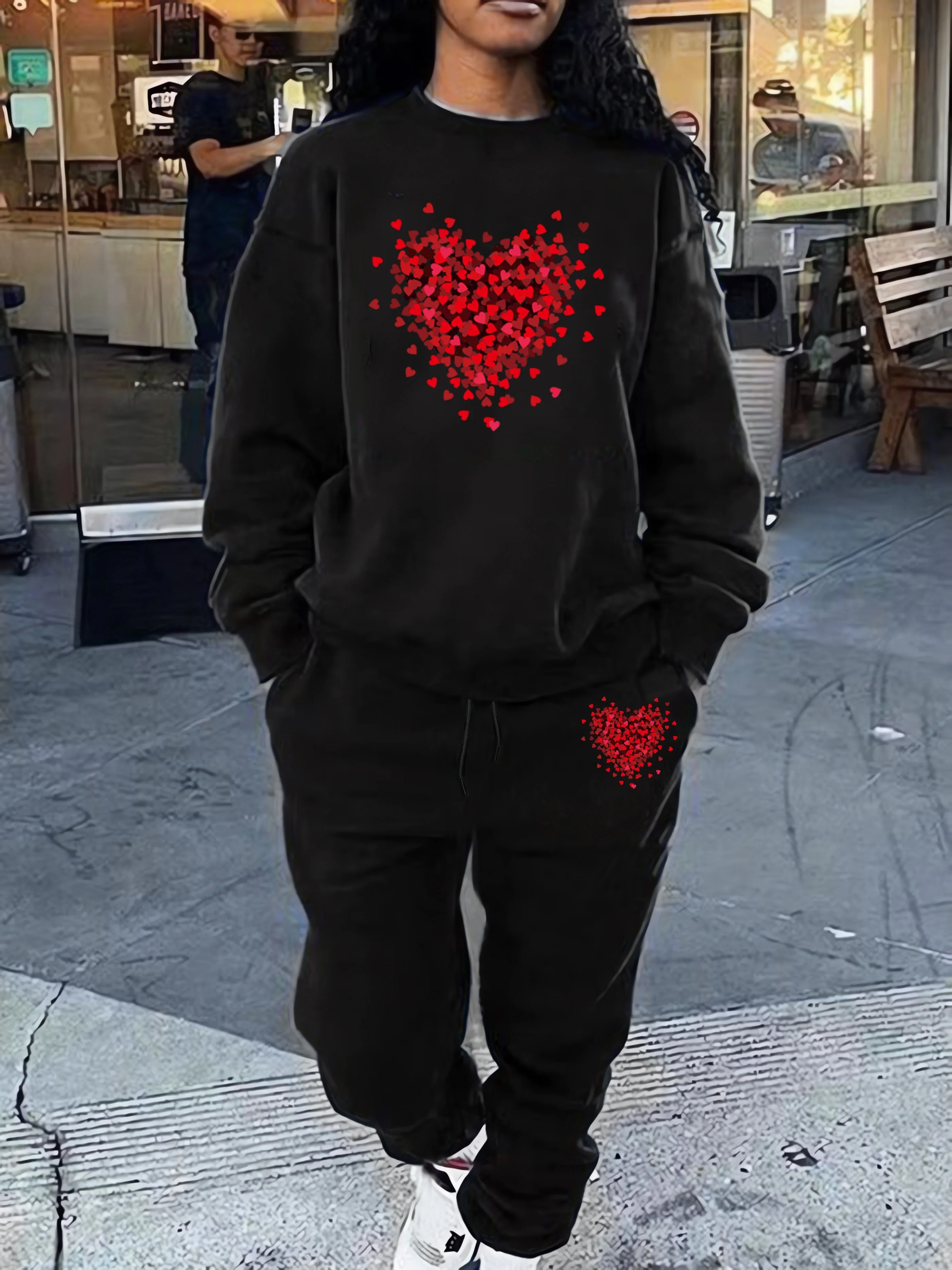 

Womans Tracksuit Two Piece Set Hooded Sweatshirts+Sweatpants Suit Lady Casual Jogging Pullovers Fashion Sports Outfits Clothing