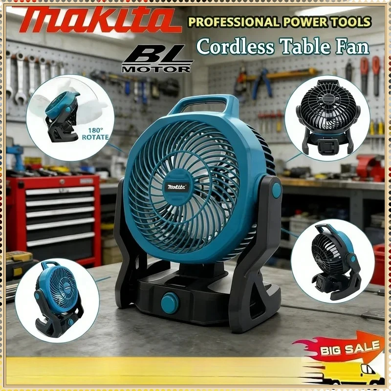 

Аккумуляторный электрический вентилятор Makita 18В для кемпинга, уличный циркуляционный вентилятор, беспроводной вентилятор 270 ° Вентилятор для палатки с функцией вращения головки