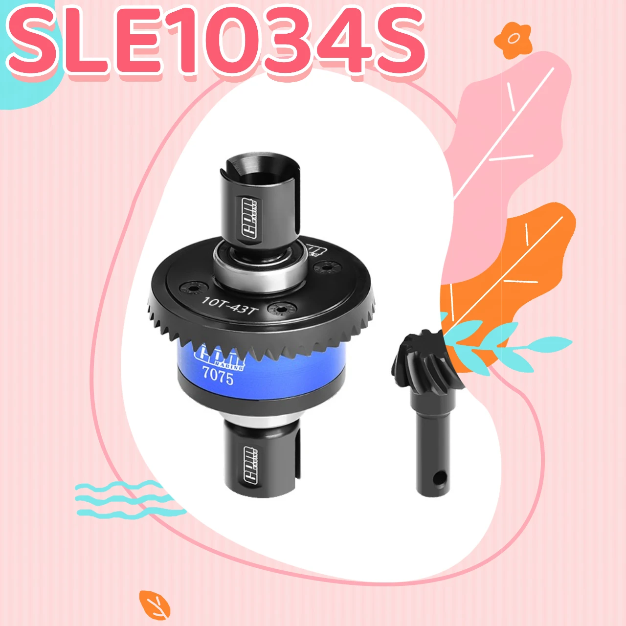 

GPM 20CrMnTi Сталь + 7075Alu 10/43T Передние/задние полные диффы TRAXXAS 1/8 Санки