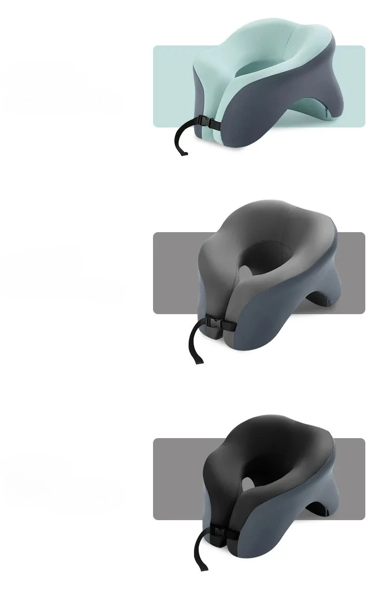 Tragbares U-förmiges Reisekissen Memory-Schaum Schlafkissen Büro-Nickerchenkissen Auto-Flugzeug-Nackenkissen Ergonomische Kopfstütze – Detail 5