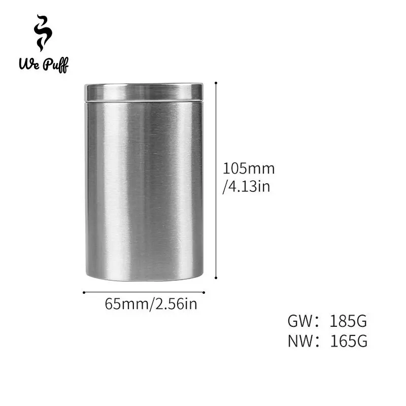 WE PUFF Newest Large Capacity 50Pcs Cigarettes Jar Stainless Steel Cigarrate Case for Storage Tobacco Box Smoking Accessories