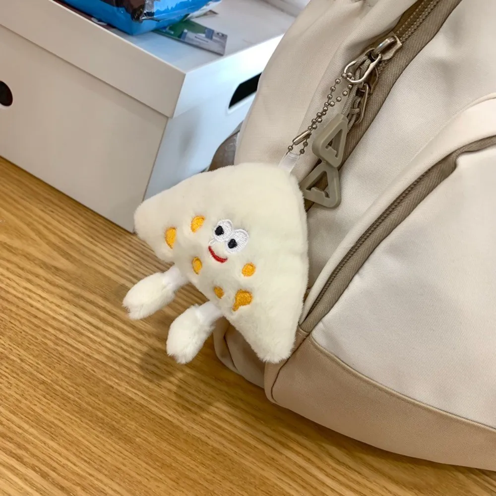 

Cartoon Cheese Plush Toy Keychain Student Children Funny Cute Backpack Pendant Gifts