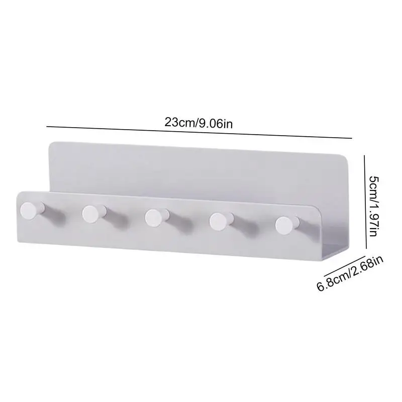 Coat Rack Wall Mount Heavy Duty Hook Rack Rail Wall Shelf Mail Organizer For Entryway Bathroom Kitchen Mudroom Home Decor