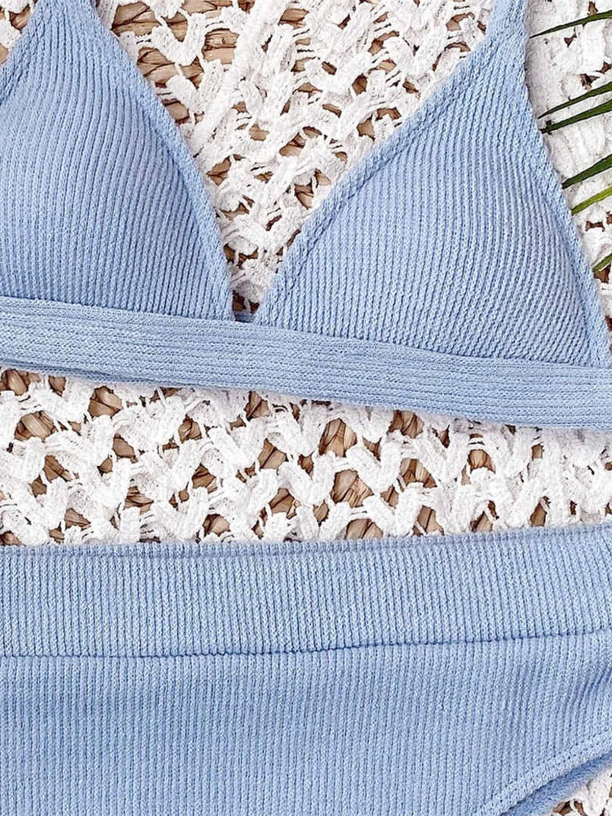 S - XL Sexy Damen-Badeanzug, Bikini mit hoher Taille, zweiteiliger Bikini-Set, gerippter Badeanzug, Badebekleidung, Modell V2328 – Detail 23