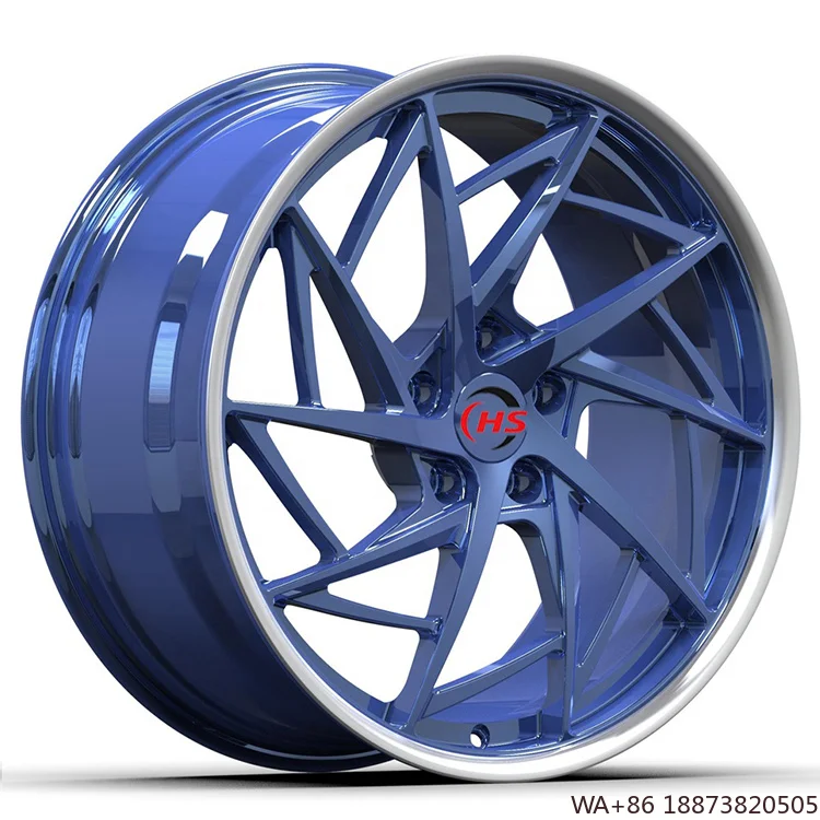 

Car Rims Alloy 5x112 5x120 Customized 18 20 Inch Blue Design Passenger Car Forged Wheels Rims
