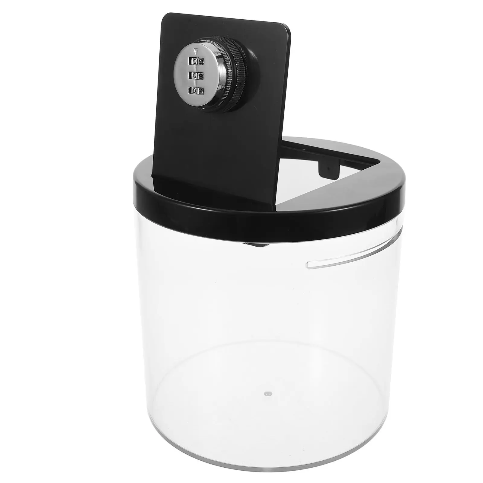 Password-Protected Clear Money Bank – Large-Capacity Secure Coin & Cash Jar for Home, Office, Adults