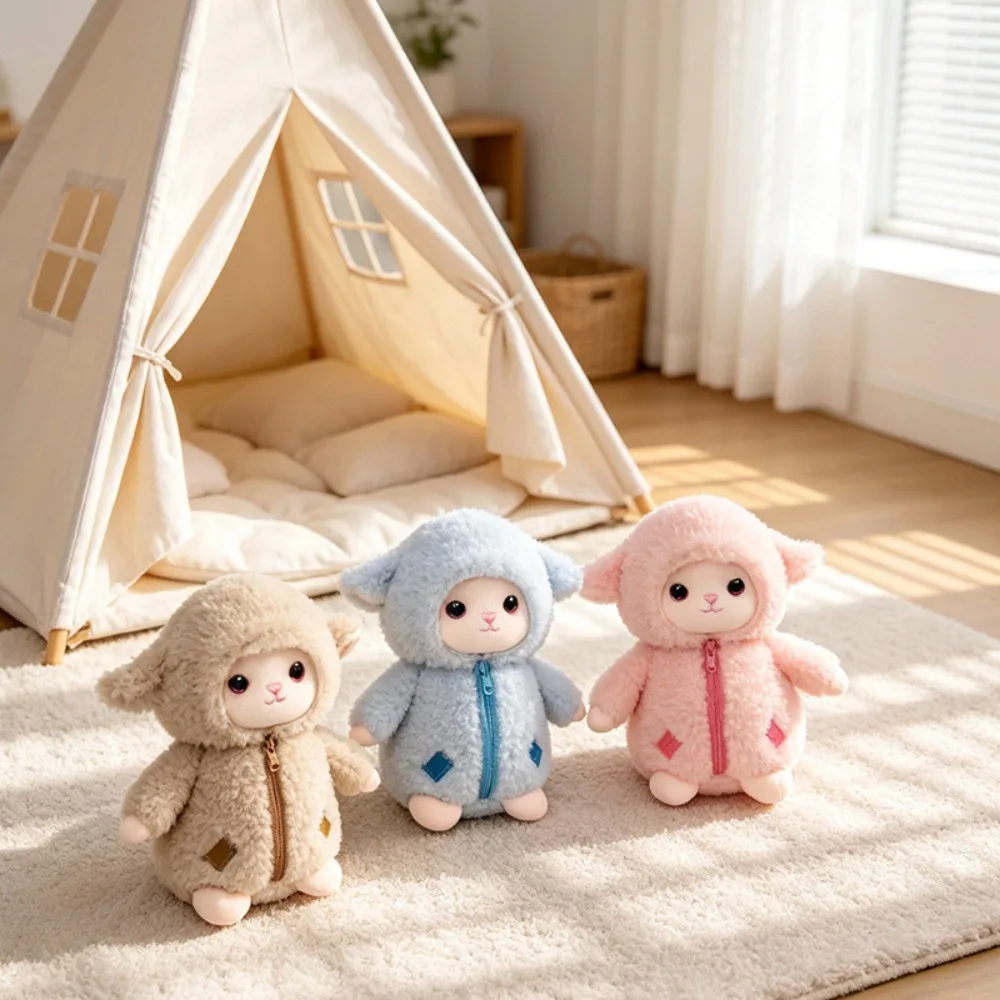 Cute Plush Sheep Plush Toy Sheep Skin Friendly Lamb Doll Baby Toy Home Decor - view 3