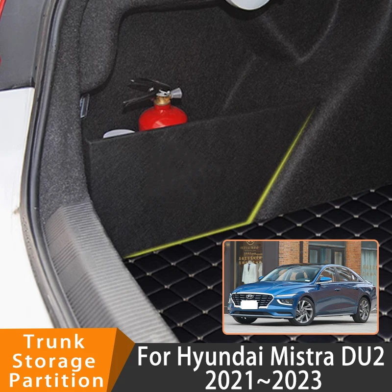 

Auto Accessorie For Hyundai Mistra DU2 2021~2023 2022 Car Upgrad Organizer Trunk Side Partition Trunk Interior Storage Box Parts