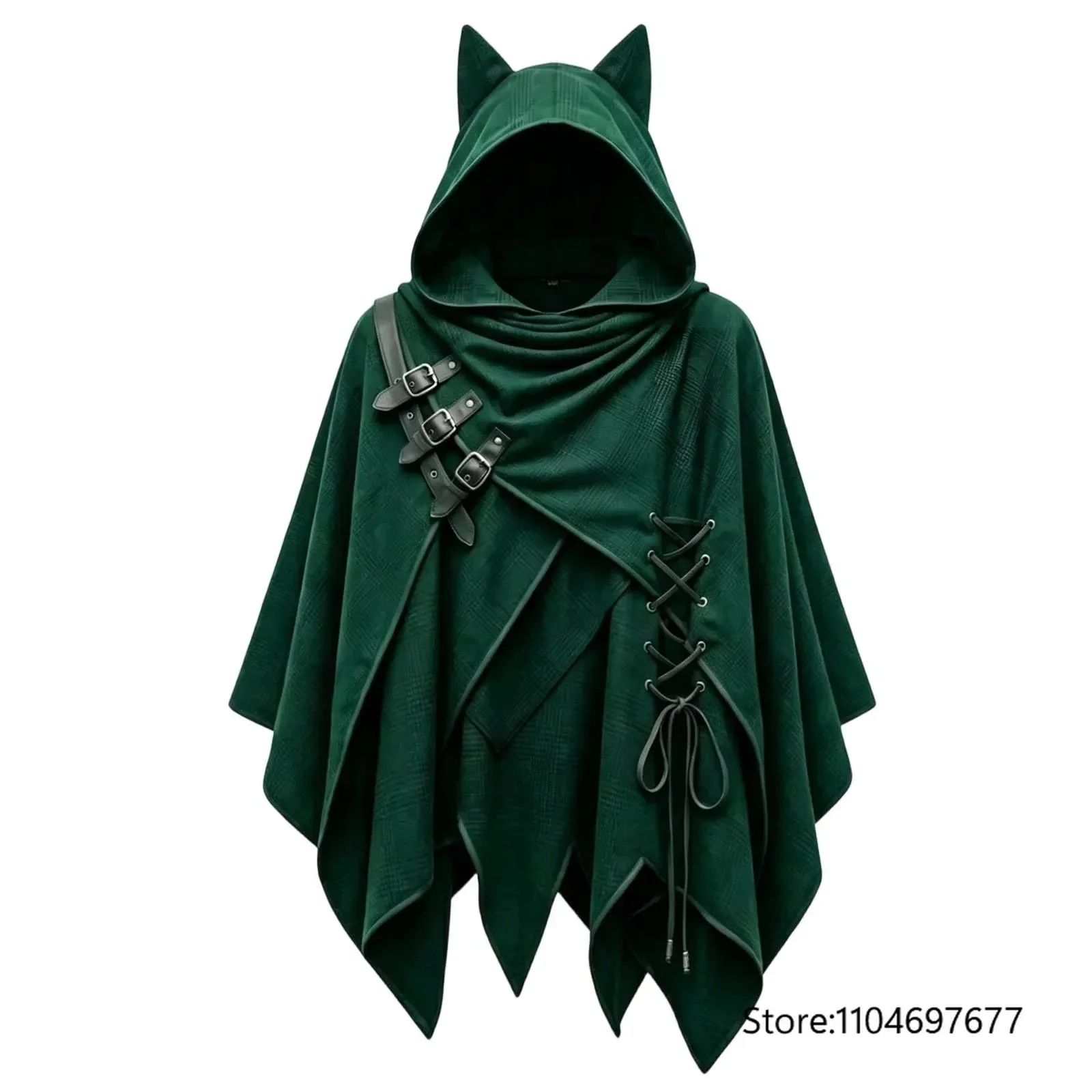 Medieval Retro Hooded Cloak Cosplay Halloween Court Role Playing Costumes Gothic Fancy Party Renaissance Cape for Women Men