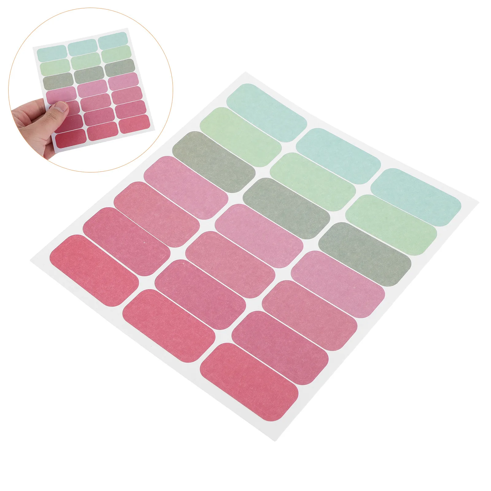 

5 Sheets Writable Label Stickers High Clarity Adhesive Color Coding Labels for Bottle Waterproof Food Containers Envelopes