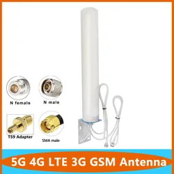 IP67กันน้ำ5G 4G LTE 3G Omni ภายนอก WiFi สูง18dbi MiMo Router เสาอากาศสำหรับเครือข่ายไร้สายและ TS9 SMA ตัวผู้