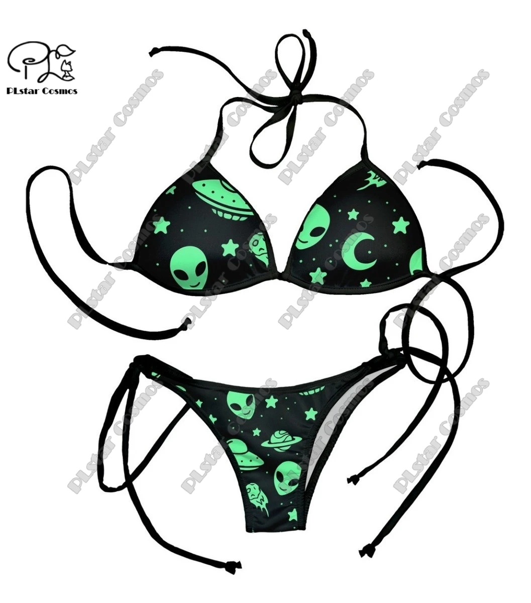 PLstar Cosmos Bikini 2 pezzi Bikini 3D All Over stampato estate donna Bikini costumi da bagno donna costume da bagno Sexy Bikini set 2