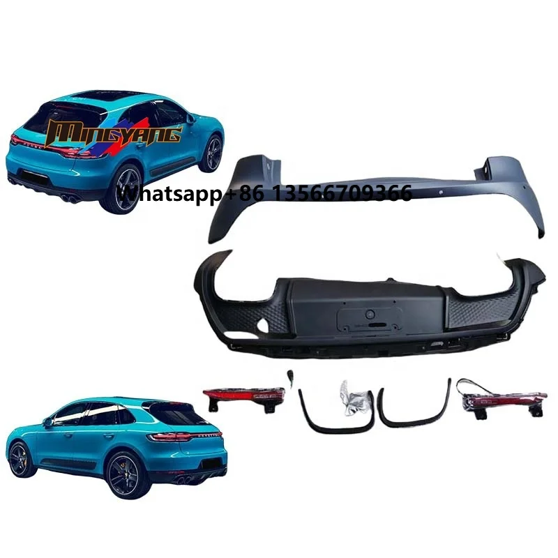 

PP Plastic 2014-2021 95B Covert to 2023 Design Car Bumpers Rear Kit Diffuser Bodykit for Porsche Macan 95B to 2023 Body Kit