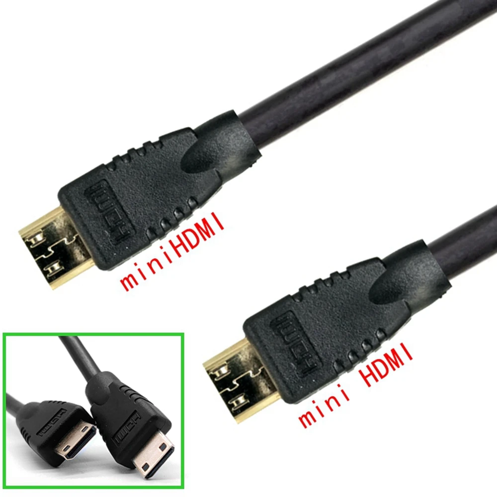 1.4MINI HDMI plug to mini high-definition plug Video cable type C to C adapter High quality TV DVD phone 0.5m High definition TV