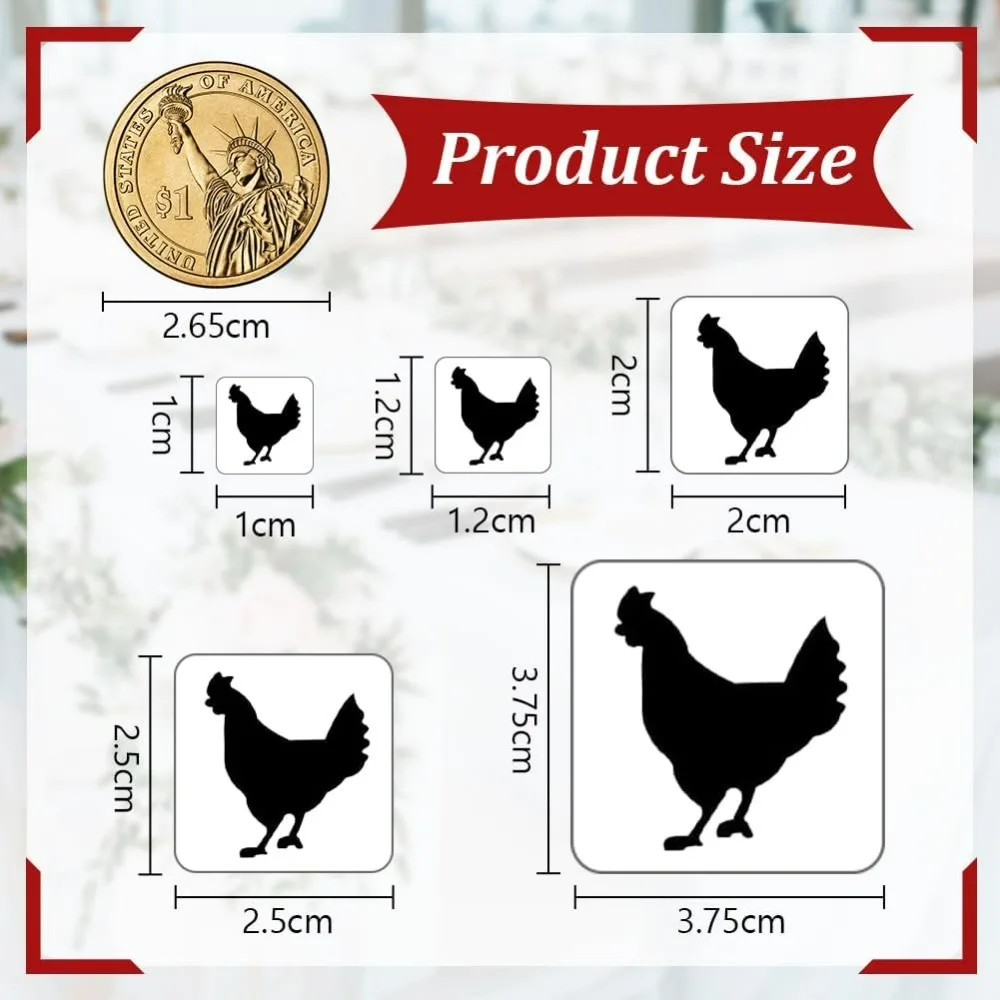 1200pcs 4 Styles Gold Meal Stickers 1 Inch Food Choice Sticker Cow/Chicken/Fish/Carrot Wedding Meal Indicator Stickers