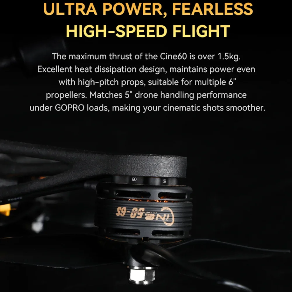 T-MOTOR T-HOBBY Cine 60 6S Motor For 6'' X4 Cinematic FPV Drone Brushless Motor For FPV Freestyle Version Drones DIY parts