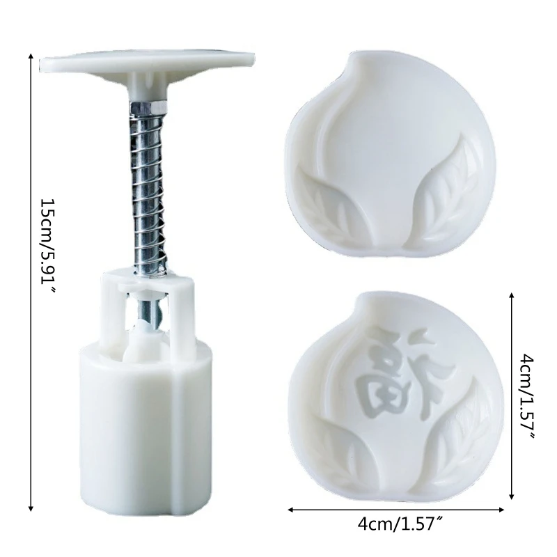 30g พลาสติกวัสดุ Mooncake แม่พิมพ์พีชรูป Mooncake แสตมป์ DIY เบเกอรี่ Mooncake อุปกรณ์เสริมสำหรับกลางฤดูใบไม้ร่วง Dropship
