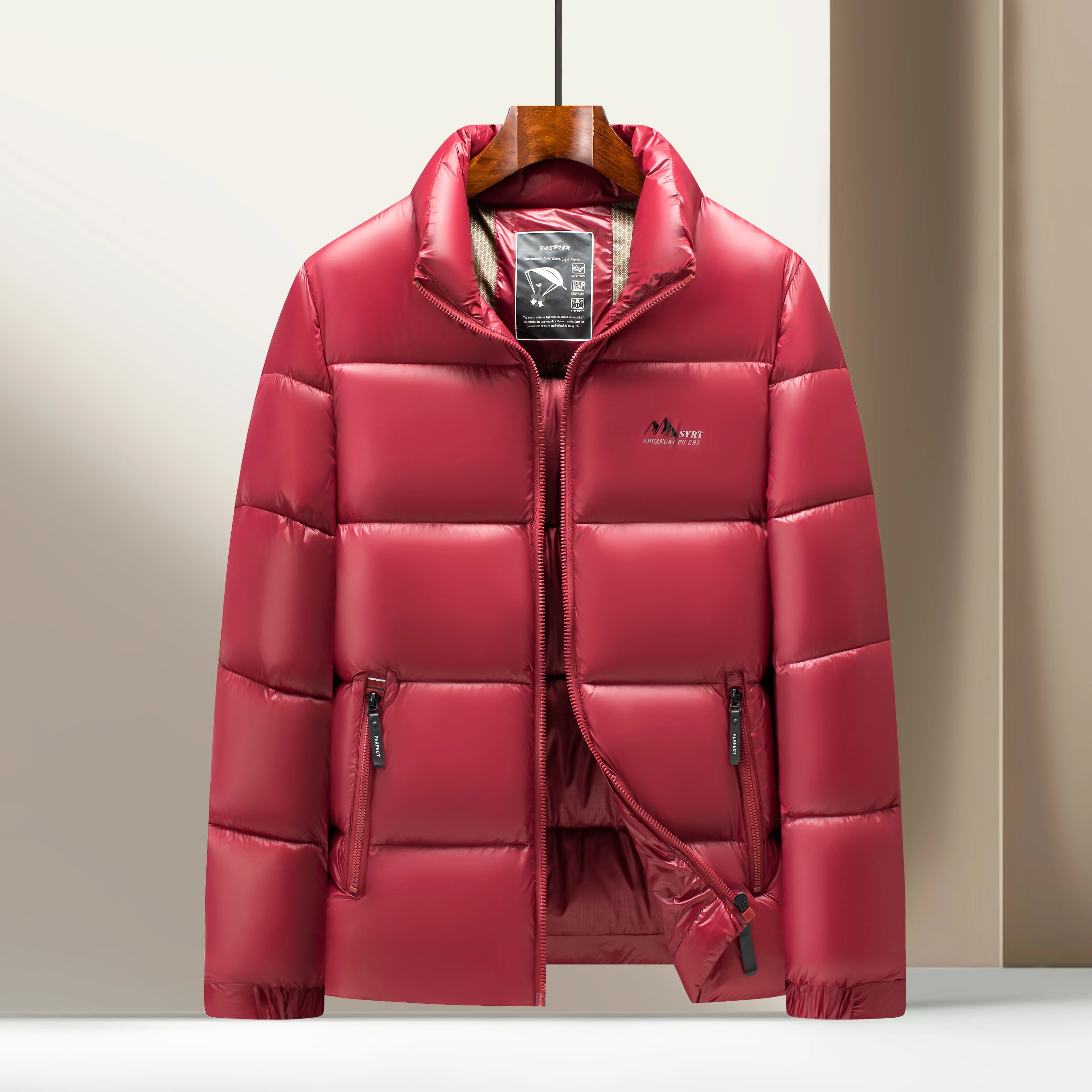 جواكت شتوية 2025 للرجال ملابس قطنية عالية الجودة للرجال، ملابس قطنية عصرية وغير رسمية، سترة قطنية بياقة واقفة