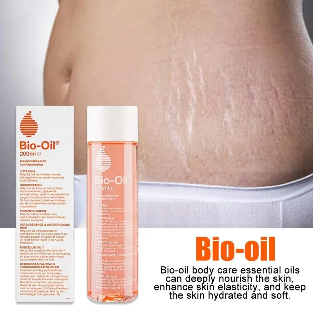 Bio aceite para el cuidado de la piel corporal, aceite esencial que se desvanece las estrías, mejora el tono desigual de la piel, se desvanece, tatuajes finos faciales, cuidado de la piel, 200ml