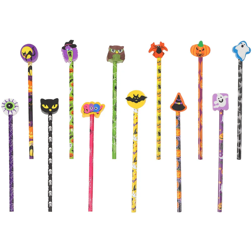 12 Pcs Halloween Pencil Colored Stationery for Kids School Writing Bulk