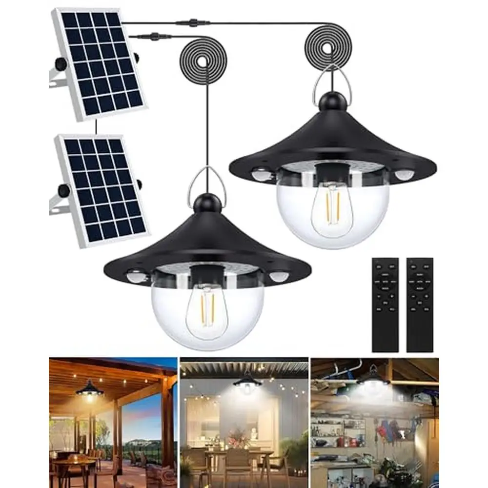 3000LM Remote Control Solar Shed Light Motion Sensor 5 Modes Day-Night IP65 Waterproof Indoor Outdoor Barn Gazebo Lighting Kit