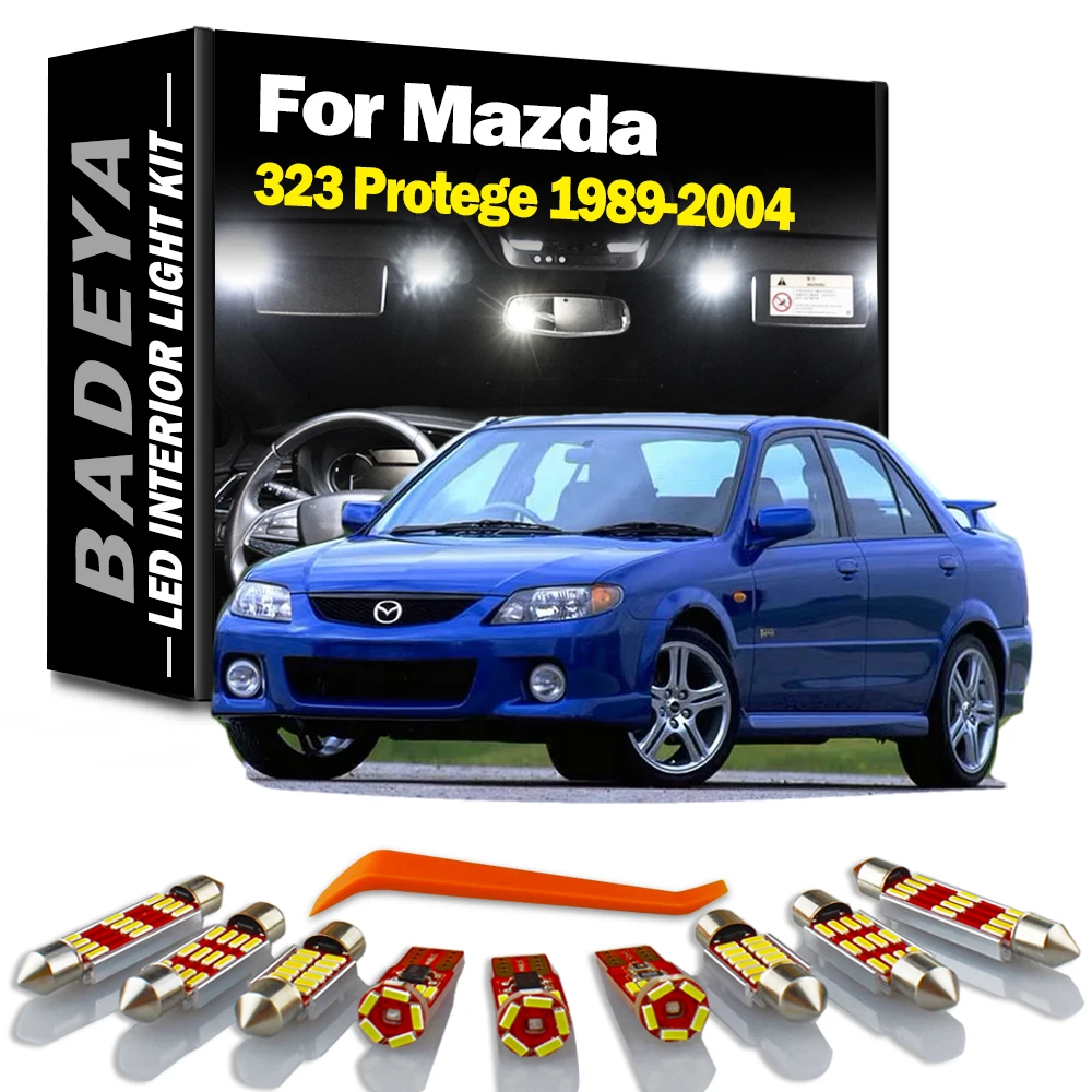 BADEYA For Mazda 323 Protege 1989- 1998 1999 2000 2001 2002 2003 2004 Car LED Interior Reading Luggage Indoor Plate Light Kit