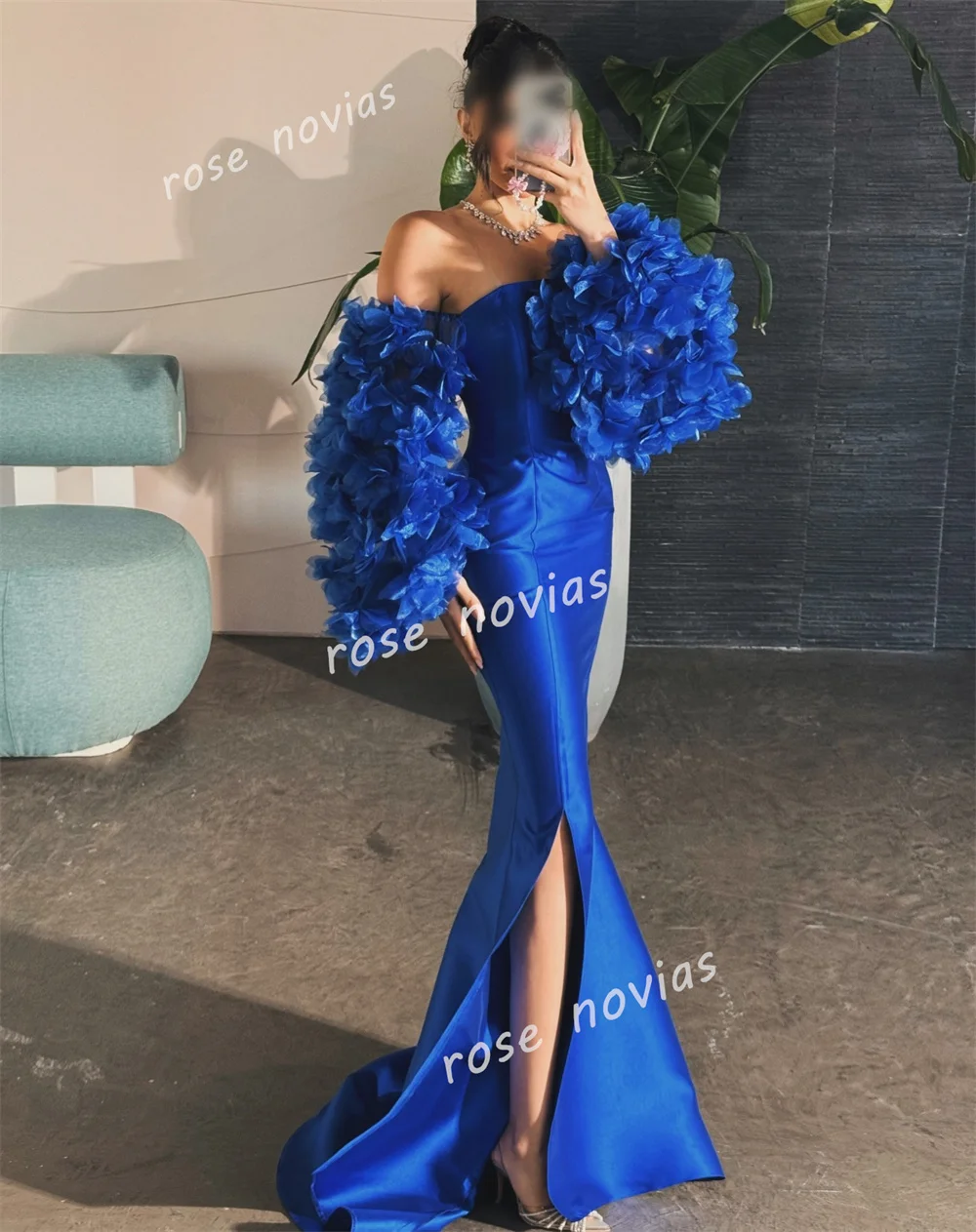 Aangepaste avondjurken van hoge kwaliteit Temperament Off-the-shoulder Trompet Lange jurken Op maat gemaakte gelegenheid Elegant feest Bruiloft