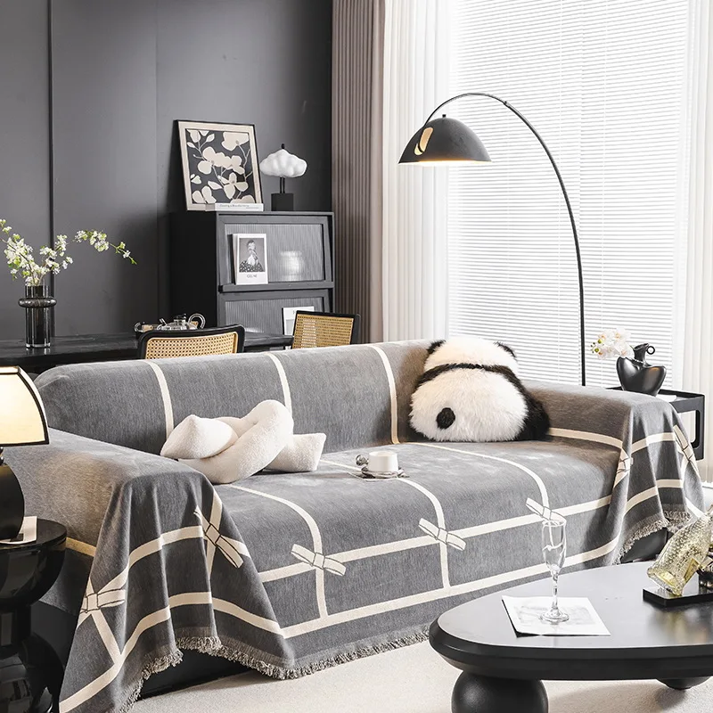 Chenille Sofa Towel Soft and Comfortable Air Conditioning Blanket Sofa Decorative Cover Four Seasons Universal Couch Cushion