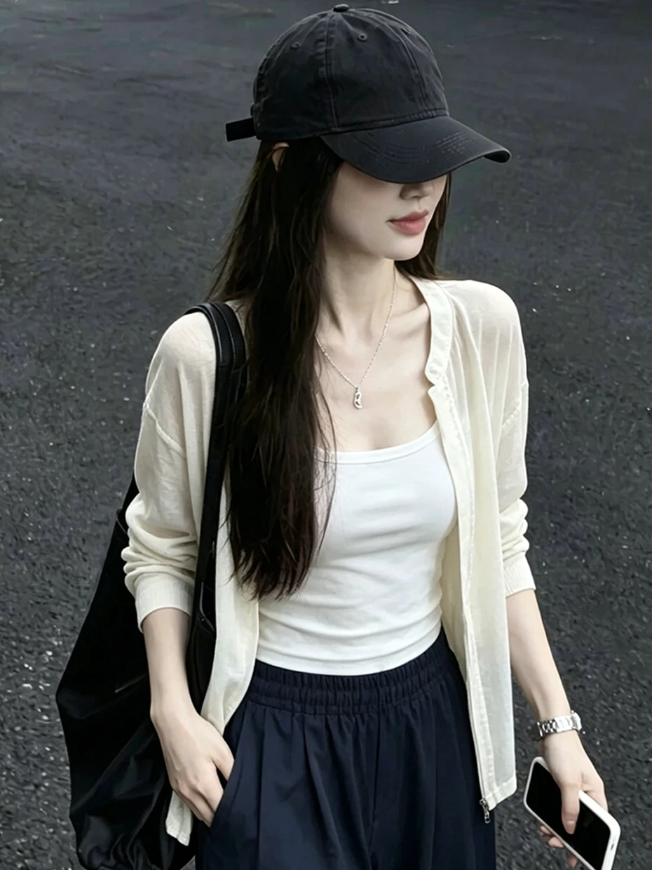 

Women's Summer Lightweight Air Conditioning Short Outerwear Sun Protection ShirtTransparent Fabric Cardigan Style Fashionable...