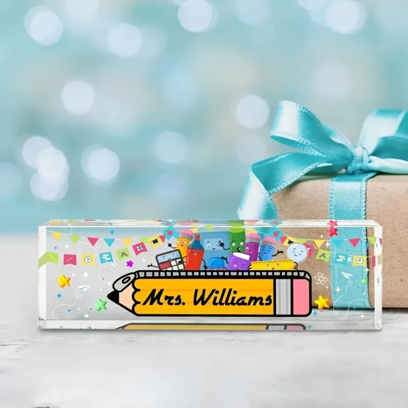 Personalisiertes Acryl-Schreibtisch-Namensschild, Staub- und Wasserfest, Wohndekoration, Ideales Geschenk (Nur Dekoration)