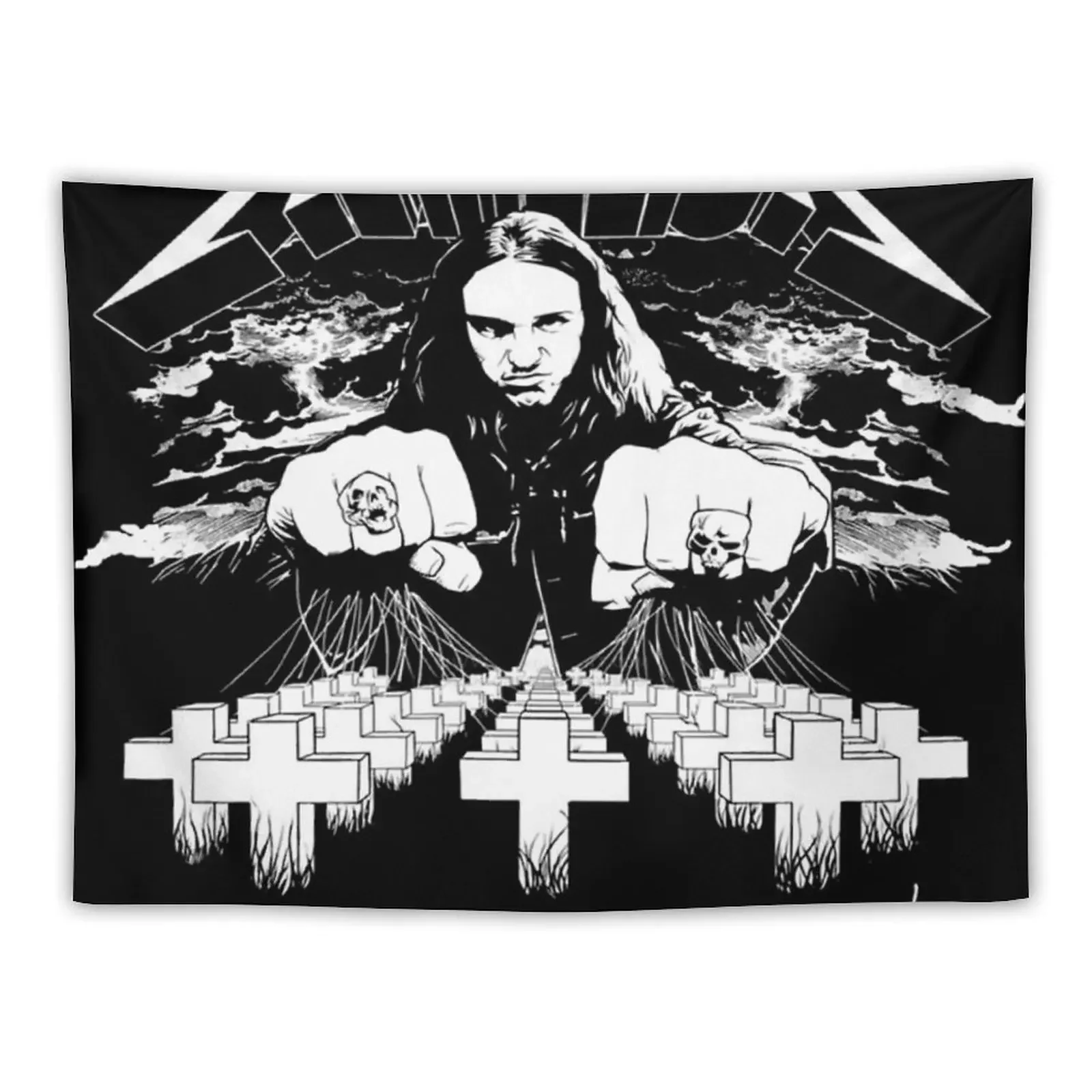 

The Legend Roar Cliff Burton Cliff 'em All Tapestry Aesthetic Room Decoration Wall Decor Decoration Aesthetic Tapestry