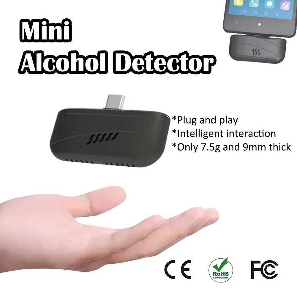 Mini Detector Portátil do Álcool Verificador do Álcool