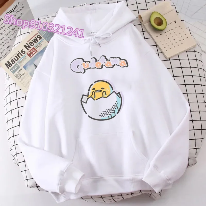 

Gudetama Hoodie Women Hoodies 2024 Harajuku Pullovers Sweatshirts Vintage Aesthetic Winter Clothes Fashion Casual Top Streetwear