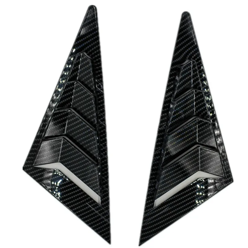 For Honda Civic Sedan 8th 2006-2010 2x Car Sticker Front Triangle Window Louver Side Vent Shutter Blind Shades Cover Trim Decor view 5