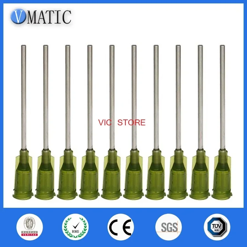 Free Shipping Non Sterilized 10Pcs 14G 10cm Dispensing Tips 100mm Tube Length Plastic Syringes Needle