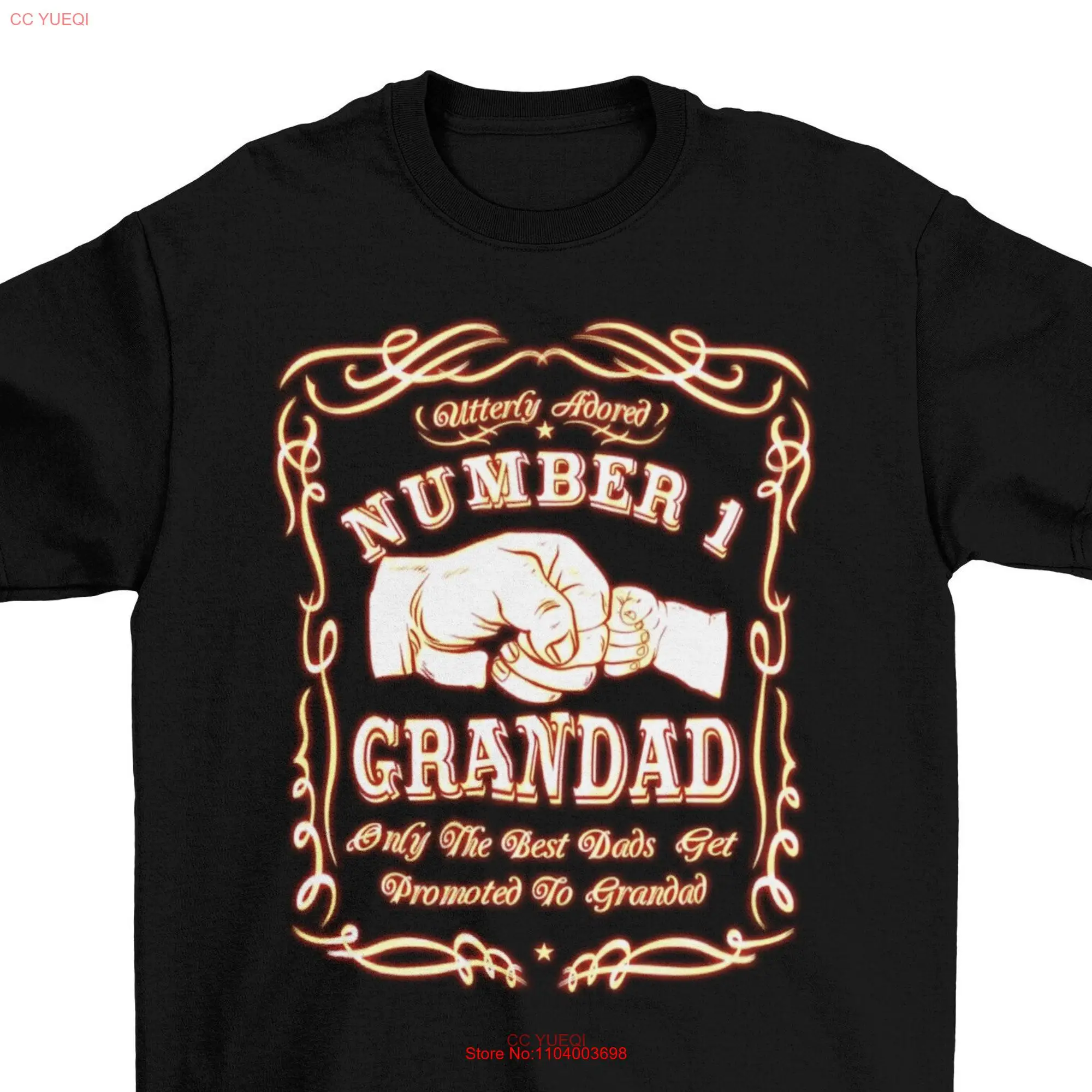 Only The Best Dads Get Promoted To Grandad Mens T Shirt Pregnancy Surprise Grandfather Made From Cotton