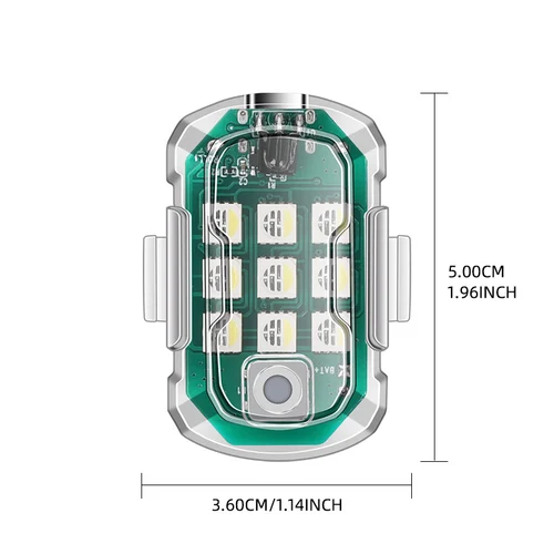 Imagen 2 del producto Luz estroboscópica inalámbrica para Dron de coche, Flash LED, indicador de advertencia colorido, Control remoto, señal anticolisión para bicicleta y coche, 1/2/4 Uds.