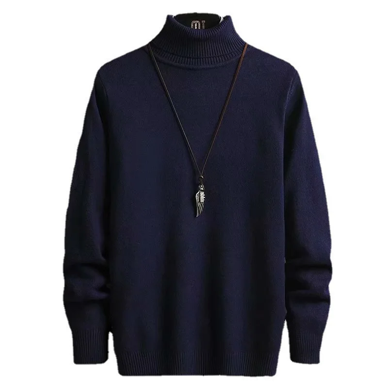 2025년 하이넥 한국 스타일 트렌디 그라데이션 컬러 스웨터, 베이스 레이어, 두꺼운 니트 남성 가을 겨울 의류