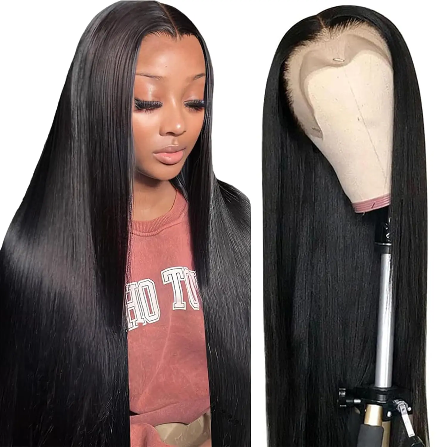 

Brazilian Straight lace Wig 360 Lace Frontal Wigs 13x4 13x6 HD Transparent Straight Lace Front Wigs 32 34 36 Human Hair