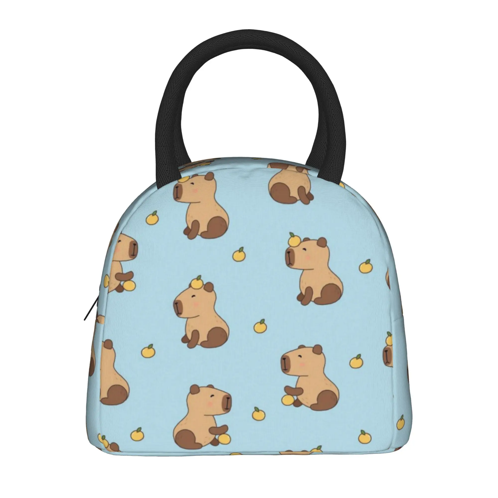 capybara Insulated Lunch Bags for Men Women  Food Container Portable Cooler Thermal Bento Box For Work