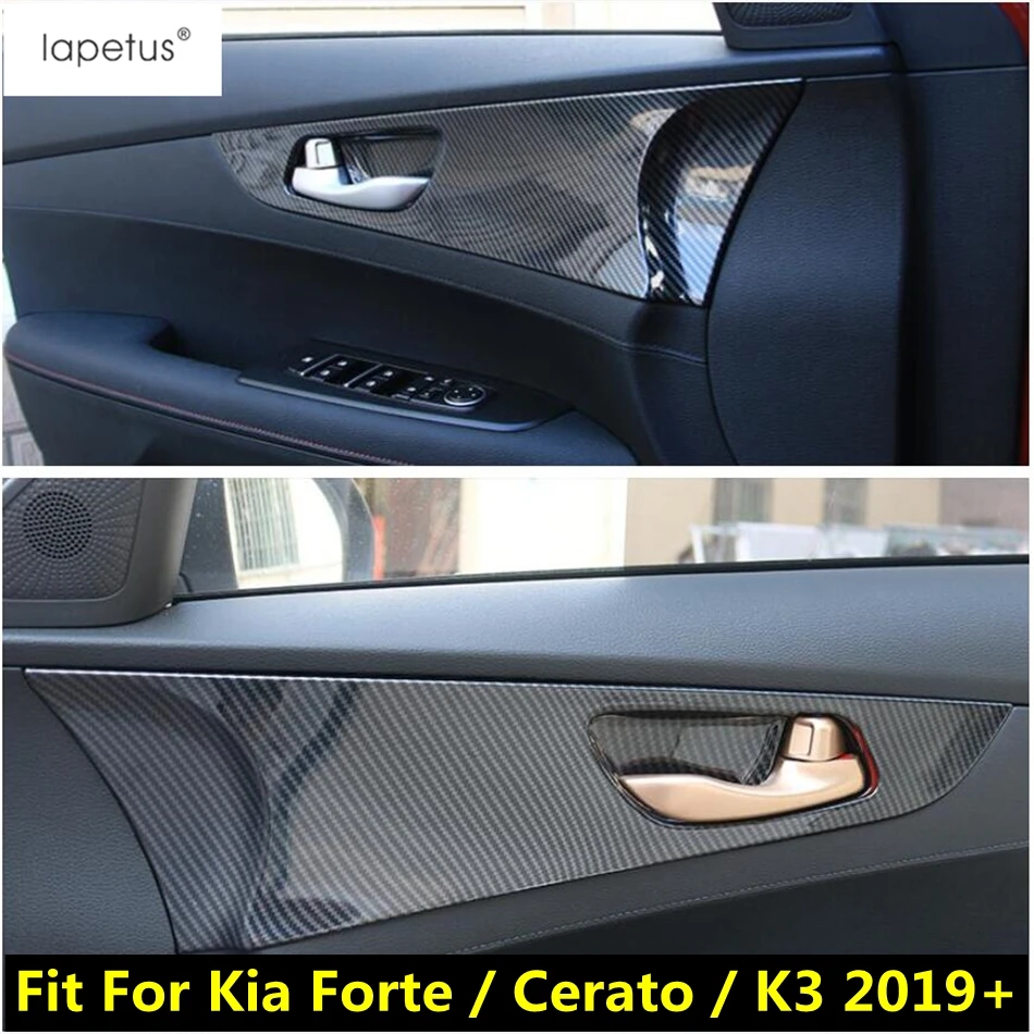 

Car Inner Door Armrest Handle Bowl Frame Cover Trim For Kia Forte / Cerato / K3 2019 - 2023 Carbon Fiber Accessories Interior