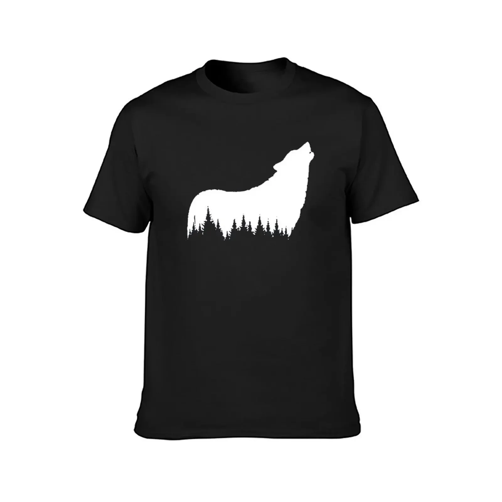 Howling Wolf T-Shirt hippie clothes plus size tops oversized sweat t shirts for men