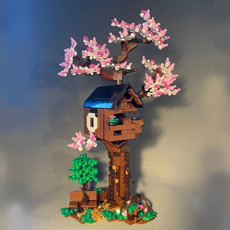 658 pz MOC Casa sull'albero Iconizzato Modello Building Blocks Architettura Assemblare Educazione fai da te Regali di Natale Giocattolo di mattoni Compleanno per bambini