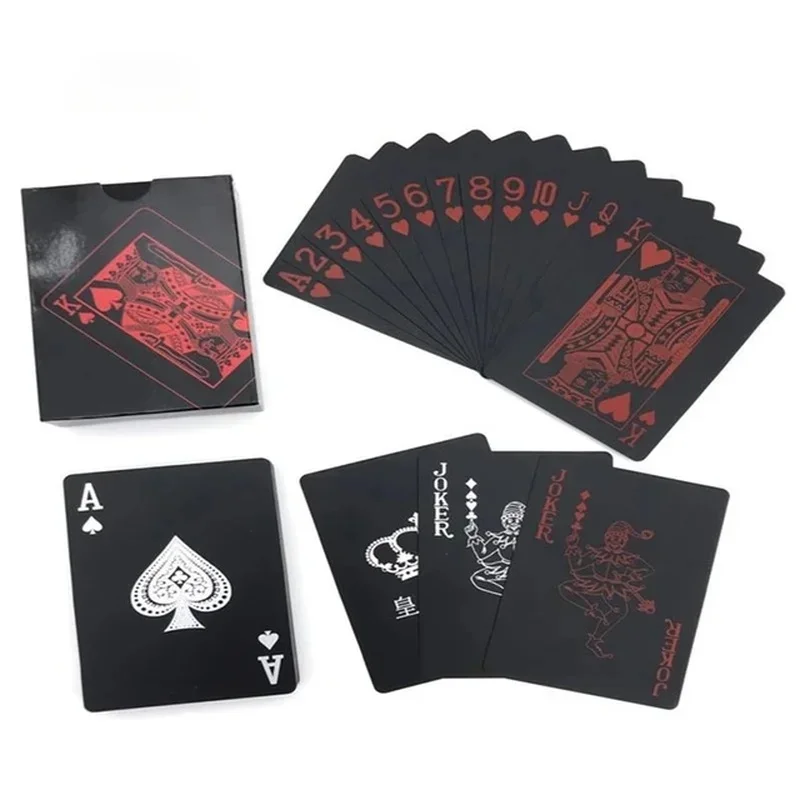 1pc carte da gioco resistenti all'usura e durevoli PVC impermeabile riunioni domestiche giochi per il tempo libero intrattenimento per carte giochi da tavolo