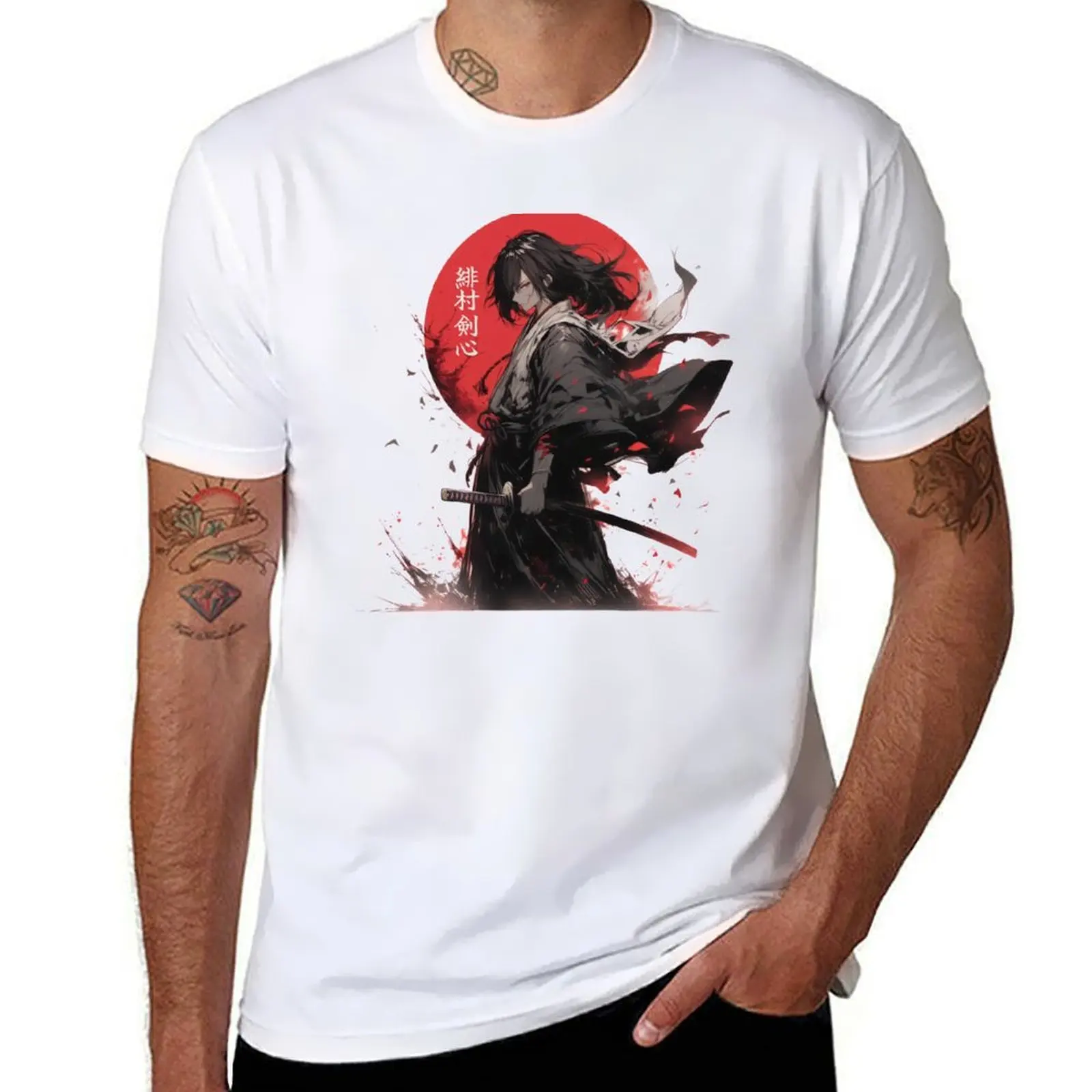 

Himura designer cotton t shirts Kenshin T-Shirt shirt man funny t